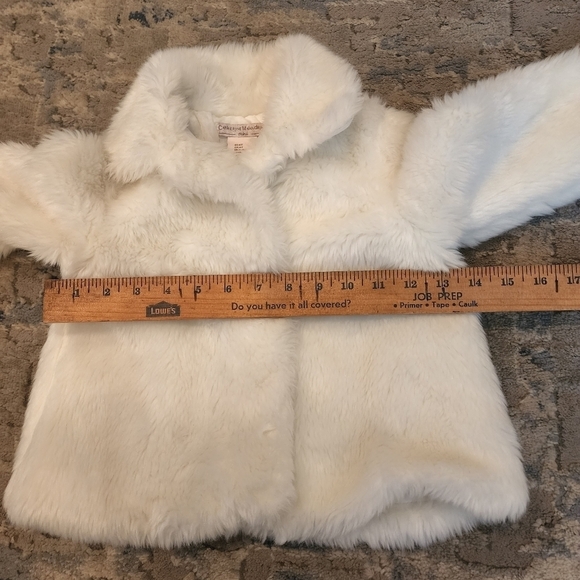 Catherine Malandrino faux fur cream jacket kids size 4T - Picture 10 of 10